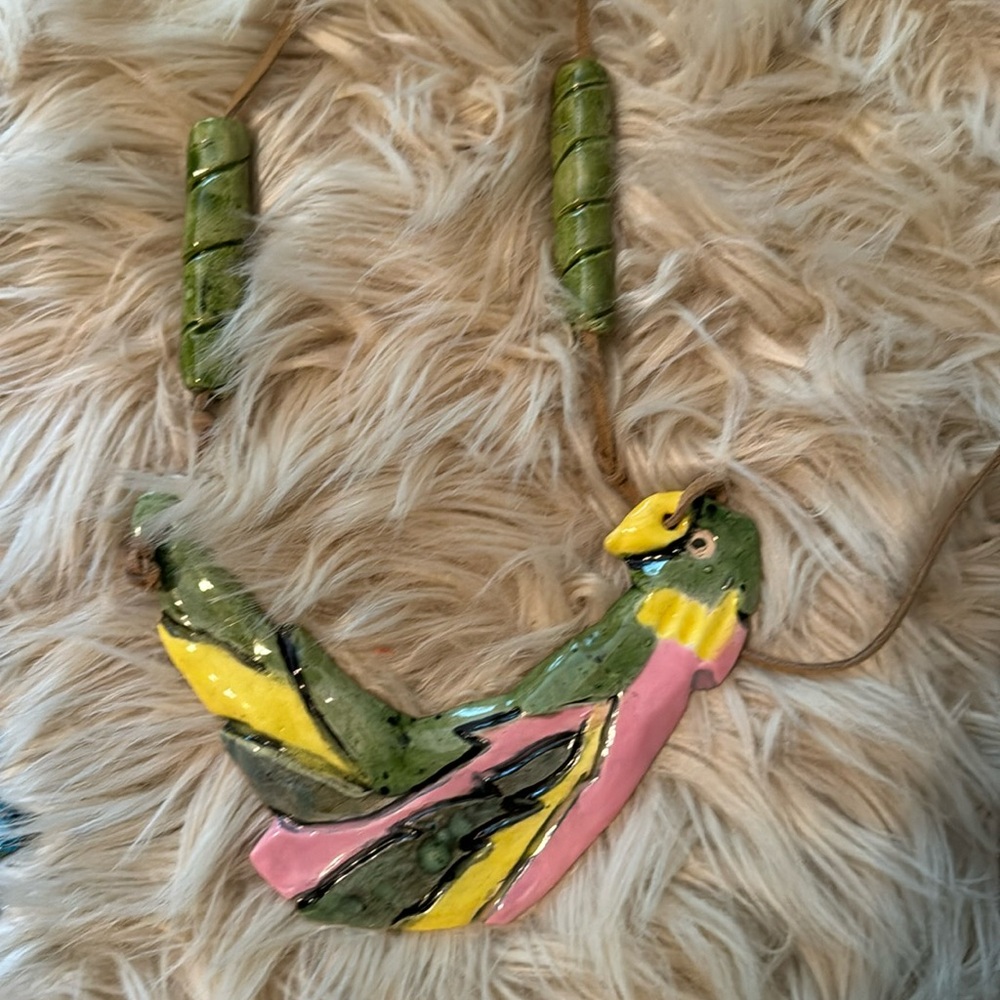 Handmade ceramic necklace